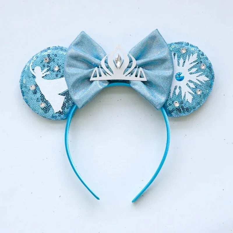 Disney Mickey Mouse Hairbands Frozen Ear Headband for Adults Anna Elsa Snowman Olaf Headwear Women Kids Girls Hair Accessories