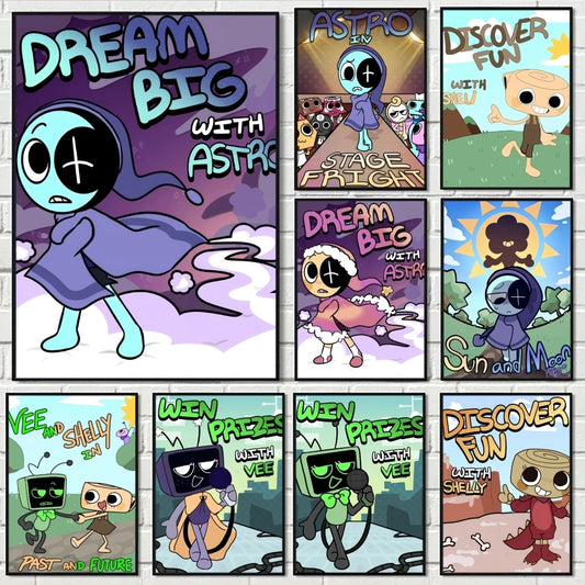 Game D-Dandys World Poster Premium Aesthetic Waterproof Wall Art Sticker for Living Room Or Home Decoration HD Prints Gift