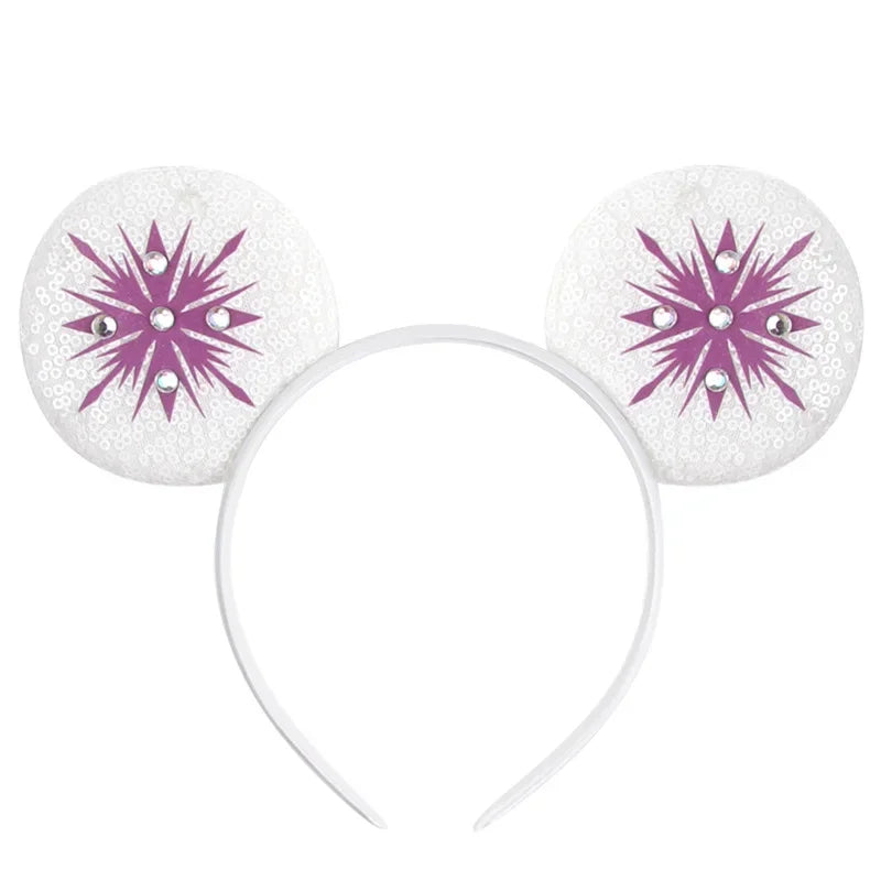 Disney Mickey Mouse Hairbands Frozen Ear Headband for Adults Anna Elsa Snowman Olaf Headwear Women Kids Girls Hair Accessories