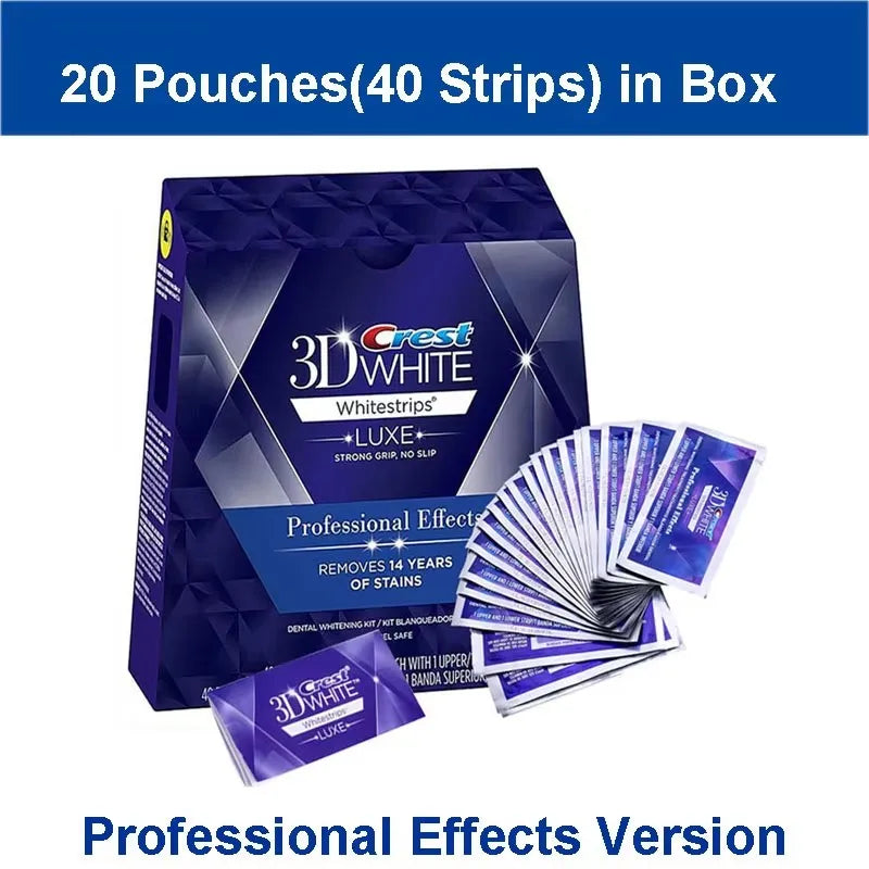 Crest 3D Whitestrips Dental Bleach Teeth Whitener Strips Glamorous White Crest Whitening Strips Teeth Whitening 5/7/14 Treatment