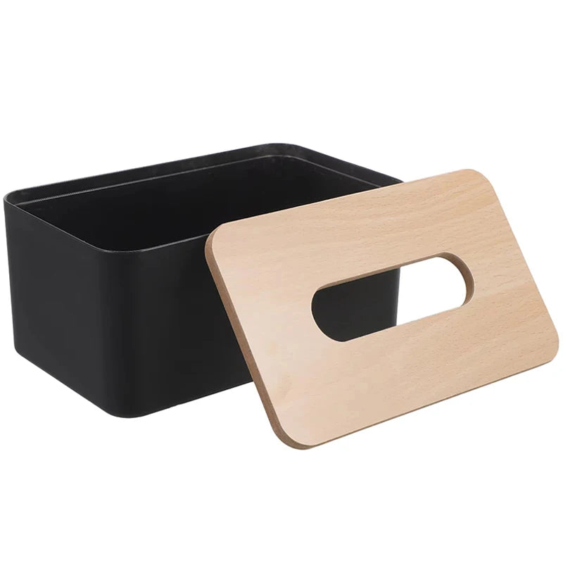 Kitchen Tissue Box Plastic Detachable Rectangle Minimally Designed Paper Box for Household Dining Table Living Room Bathroom TMZ
