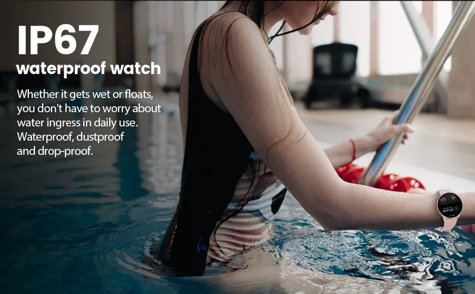 Women's Fitness Smartwatch with 1.20" Display Heart Rate Sleep Monitor Menstrual Cycle Tracker IP67 Waterproof for iOS Android