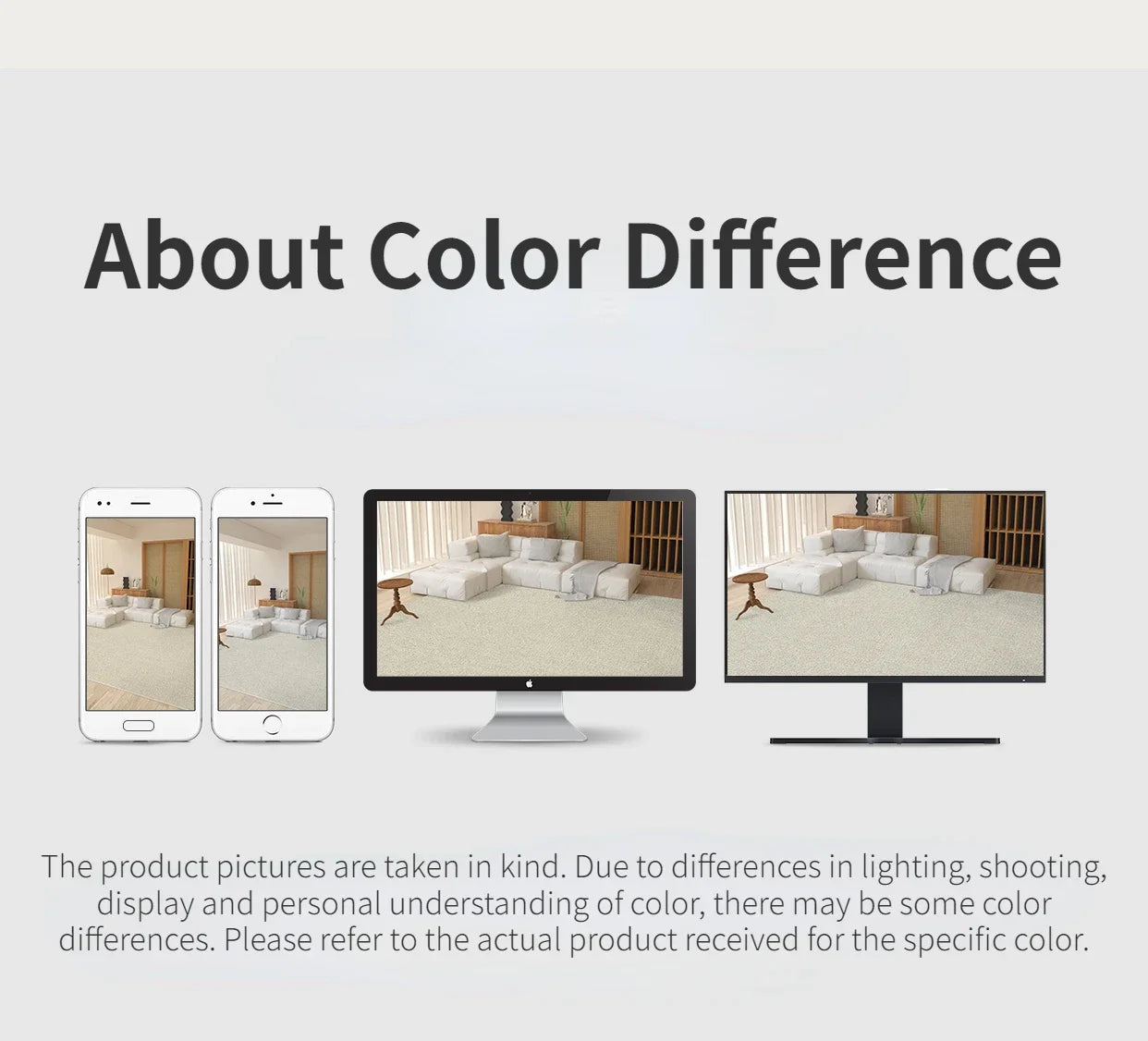 VIKAMA Minimalist Style Living Room Carpet, Fluffy And Slip-Resistant Children's Room Mat, Bathroom Carpet, Home Decoration