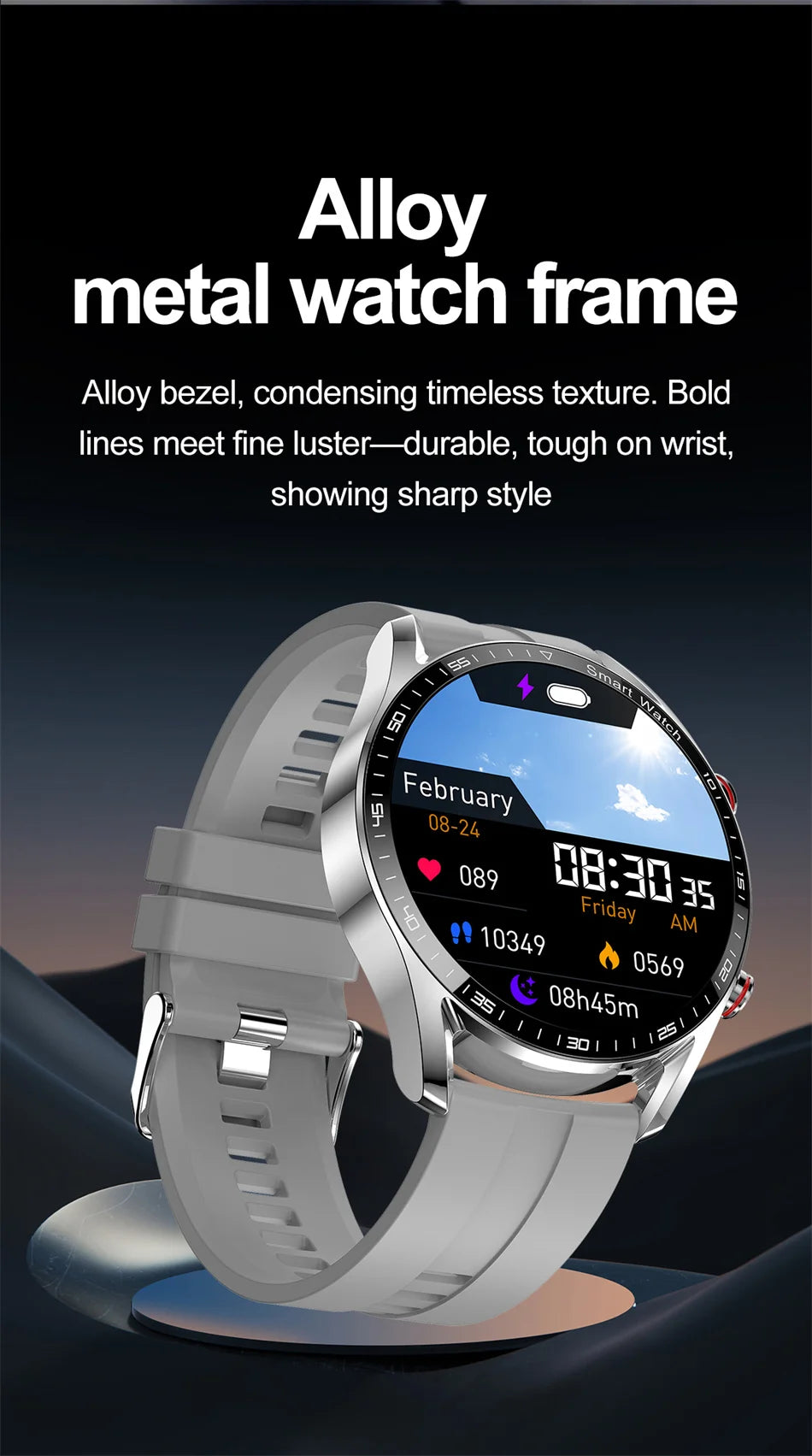 ChiBear New 1.53inch Bluetooth Call Smart Watch Men Multi-Sport Mode Heart Rate Health Monitoring Waterproof Business Smartwatch