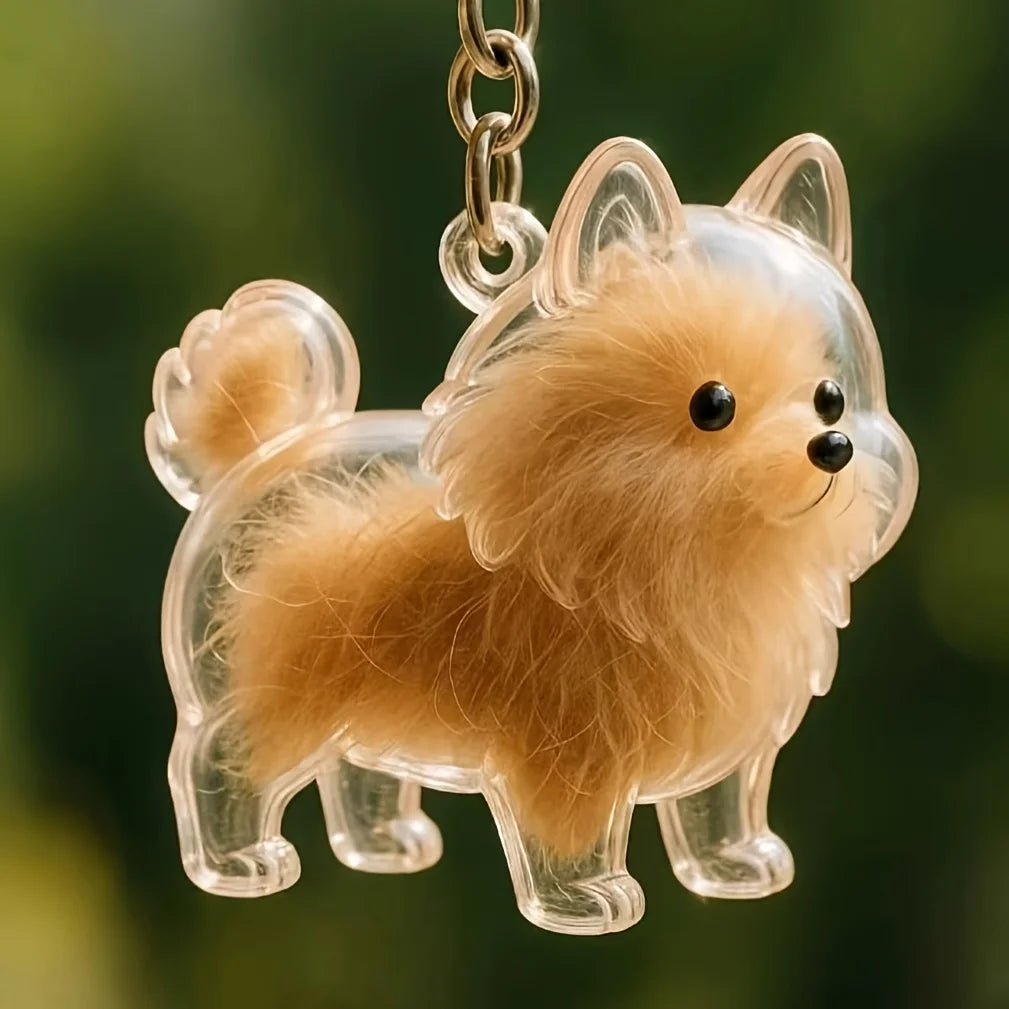 Dog Hair Storage Cute Pendant Keychain Bag Pendant Couple Car Key Chains  Souvenir Collection Gift Pet Hair Memorial Pet Lovers