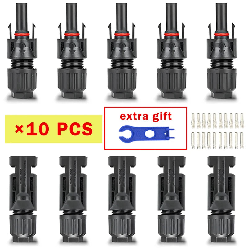 10/20/40/100/200/400Pcs Photovoltaic Solar Connector kit 1000V 30A connectors for solar panels PV/MC 2.5/4/6mm²