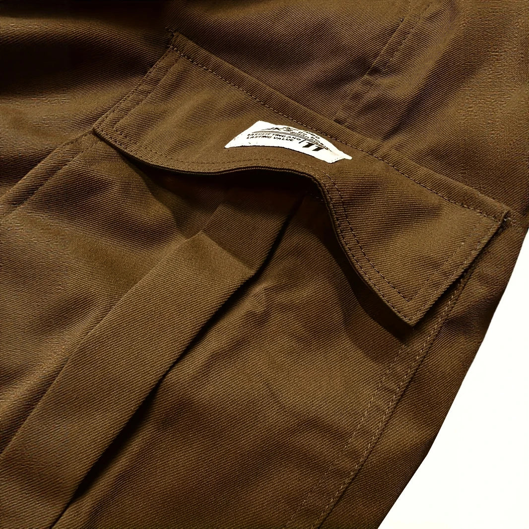 Man Cargo Shorts Casual Shorts for Outdoor Work Hiking Travel Durable Comfortable Multi Pocket Lightweight Fit