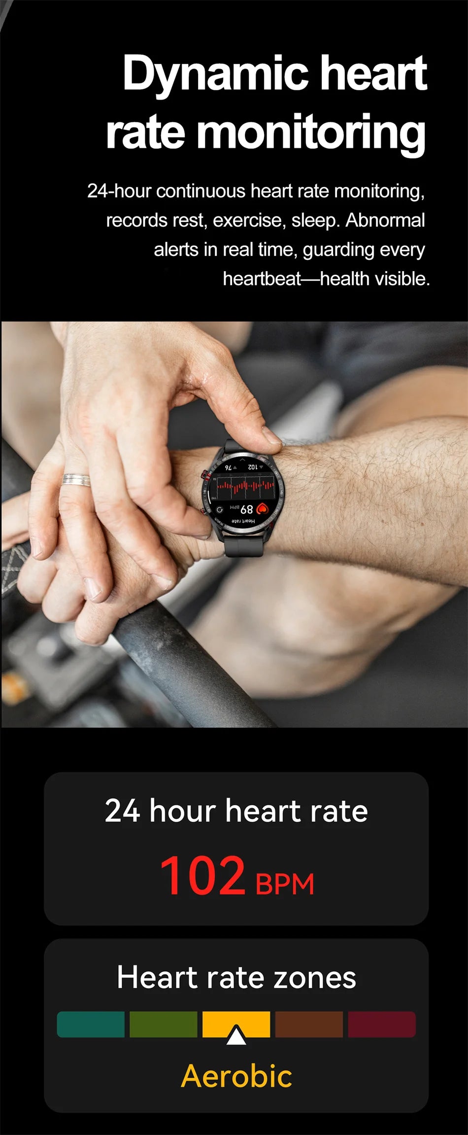 ChiBear New 1.53inch Bluetooth Call Smart Watch Men Multi-Sport Mode Heart Rate Health Monitoring Waterproof Business Smartwatch