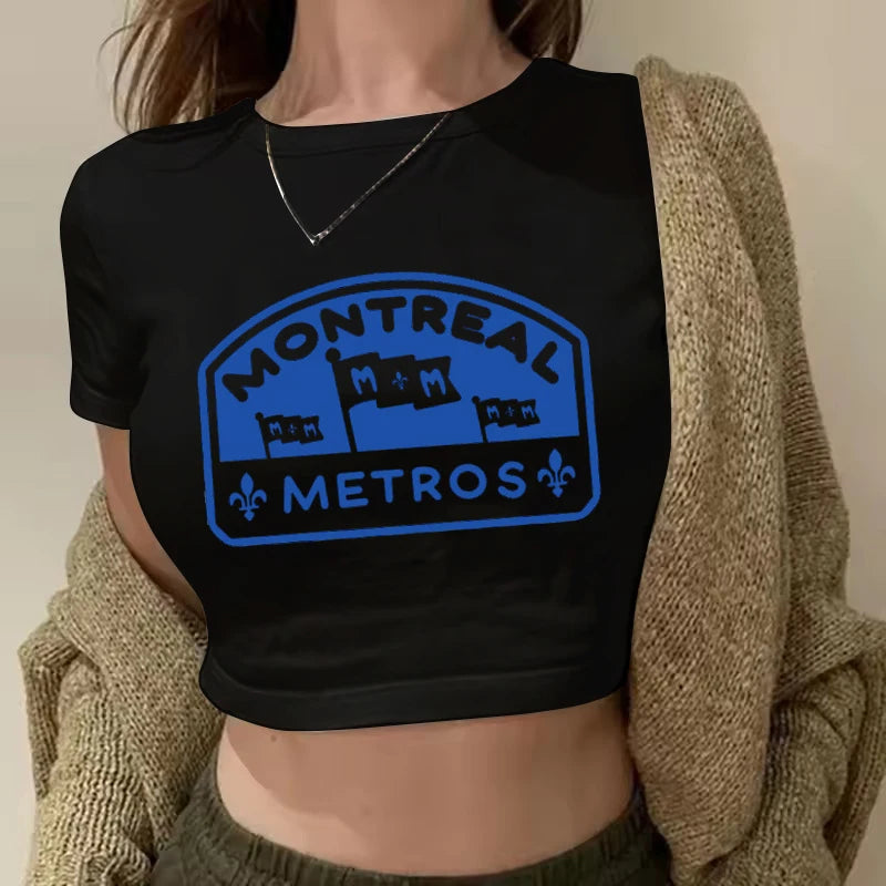 Heated Rivalry Print Graphic Crop Top Women's Sexy Cropped T Shirt Gothic Vintage T-Shirt Women Fashion Y2k Tshirt Clothes Girls