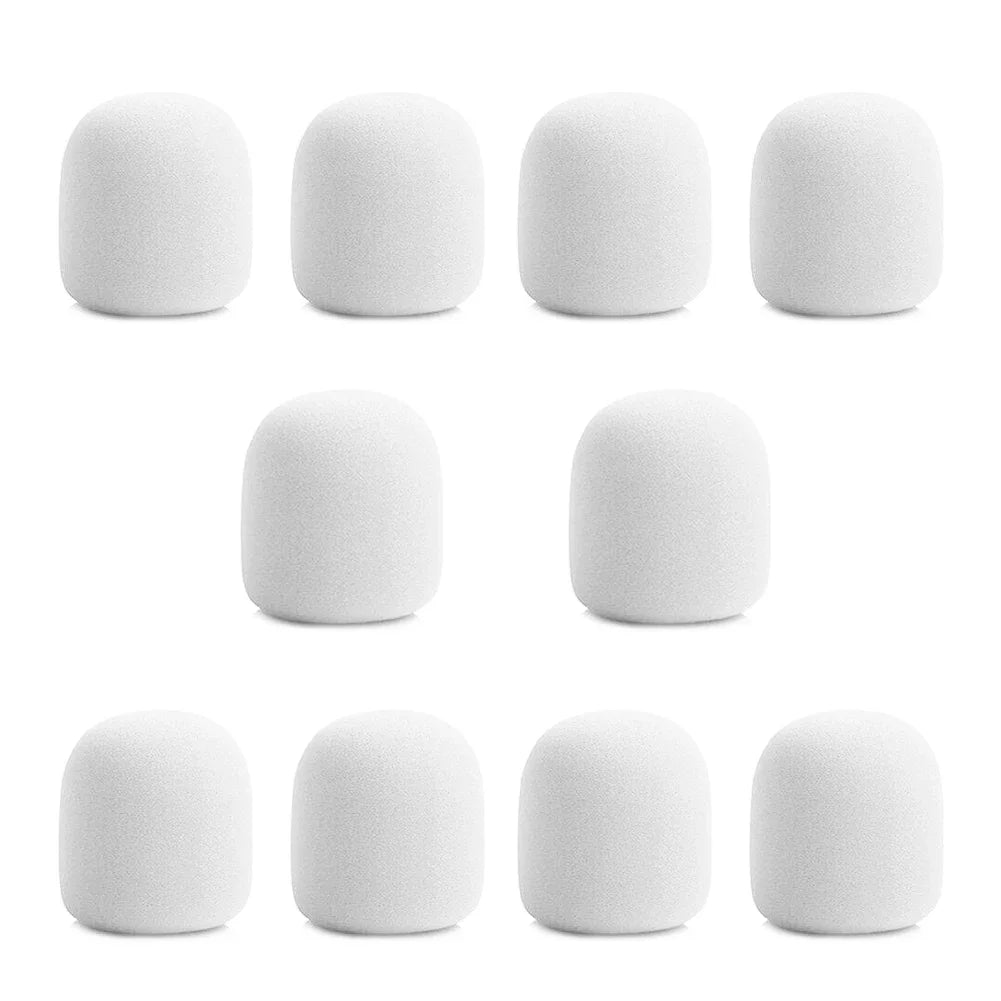 10Pcs Black Mic Protector Replacement KTV DJ Microphone Foam Covers Windscreen Windshield Sponge Covers Microphone Cover
