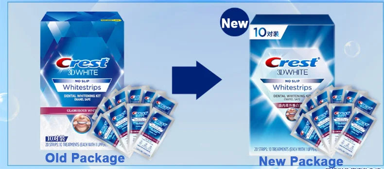 Crest 3D Whitestrips Dental Bleach Teeth Whitener Strips Glamorous White Crest Whitening Strips Teeth Whitening 5/7/14 Treatment