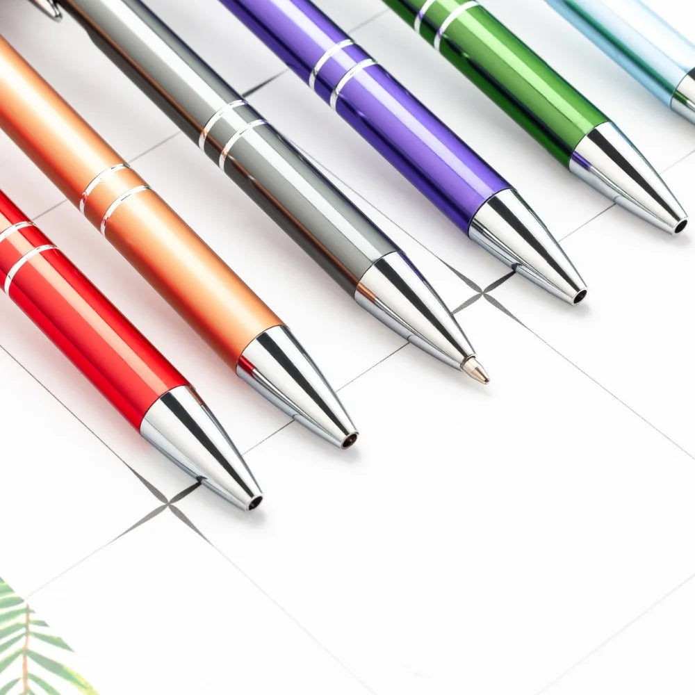 50pcs/lot Hot Sell Custom Ballpoint Pen Metal Pen Support Custom Logo Advertising Wholesale Personalized Pen Gift Engraved Name
