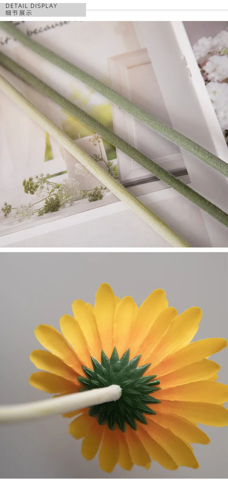 1piece 55cm Artificial Gerbera Flower Branch Wedding Garden Decoration Fake Silk Sunflower Party Home Decoration Accessories