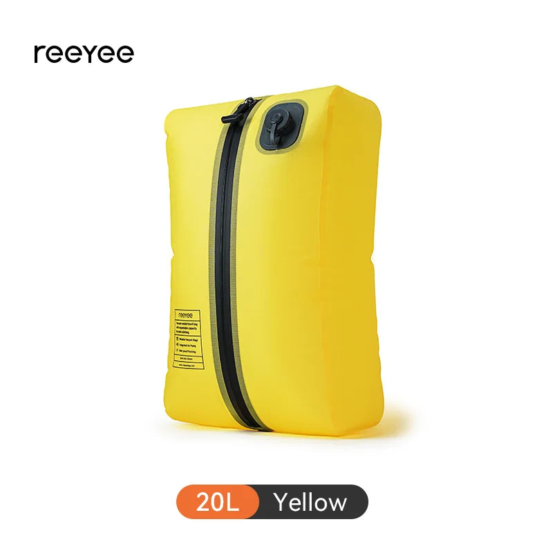 ReeYee Automatic Vacuum Storage Bags for Clothes, Travel Space Saver Bag for Down Jackets & Waterproof Clothing, Sealed Compress