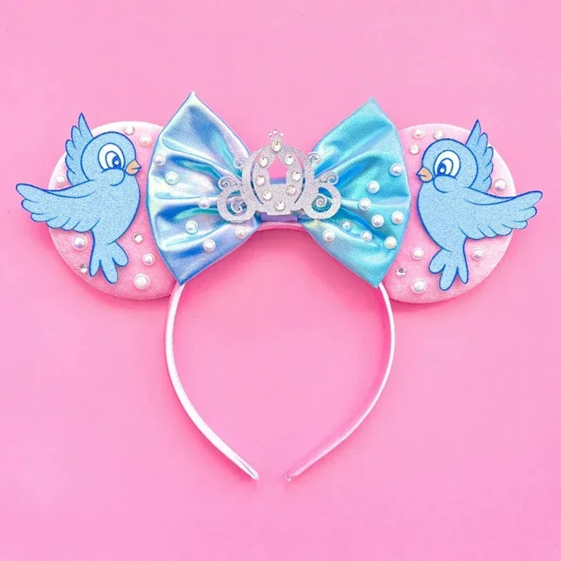 Disney Mickey Mouse Hairbands Frozen Ear Headband for Adults Anna Elsa Snowman Olaf Headwear Women Kids Girls Hair Accessories