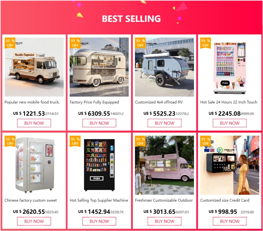 Factory Price Fully Equipped Exporter Mobile Fast Food Truck Trailer