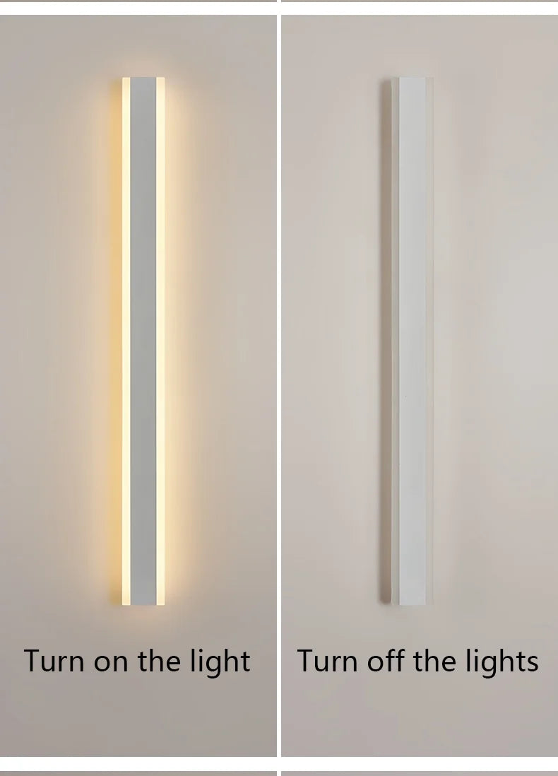 Wall Lamps Line Minimalist  Light Long Strip  Outdoor Waterproof Garden Decoration Villa Background Wall Garden Lights