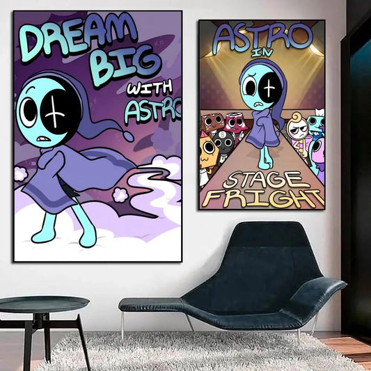 Game D-Dandys World Poster Premium Aesthetic Waterproof Wall Art Sticker for Living Room Or Home Decoration HD Prints Gift