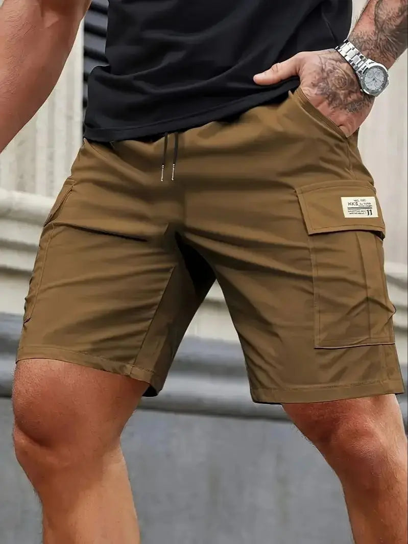 Man Cargo Shorts Casual Shorts for Outdoor Work Hiking Travel Durable Comfortable Multi Pocket Lightweight Fit