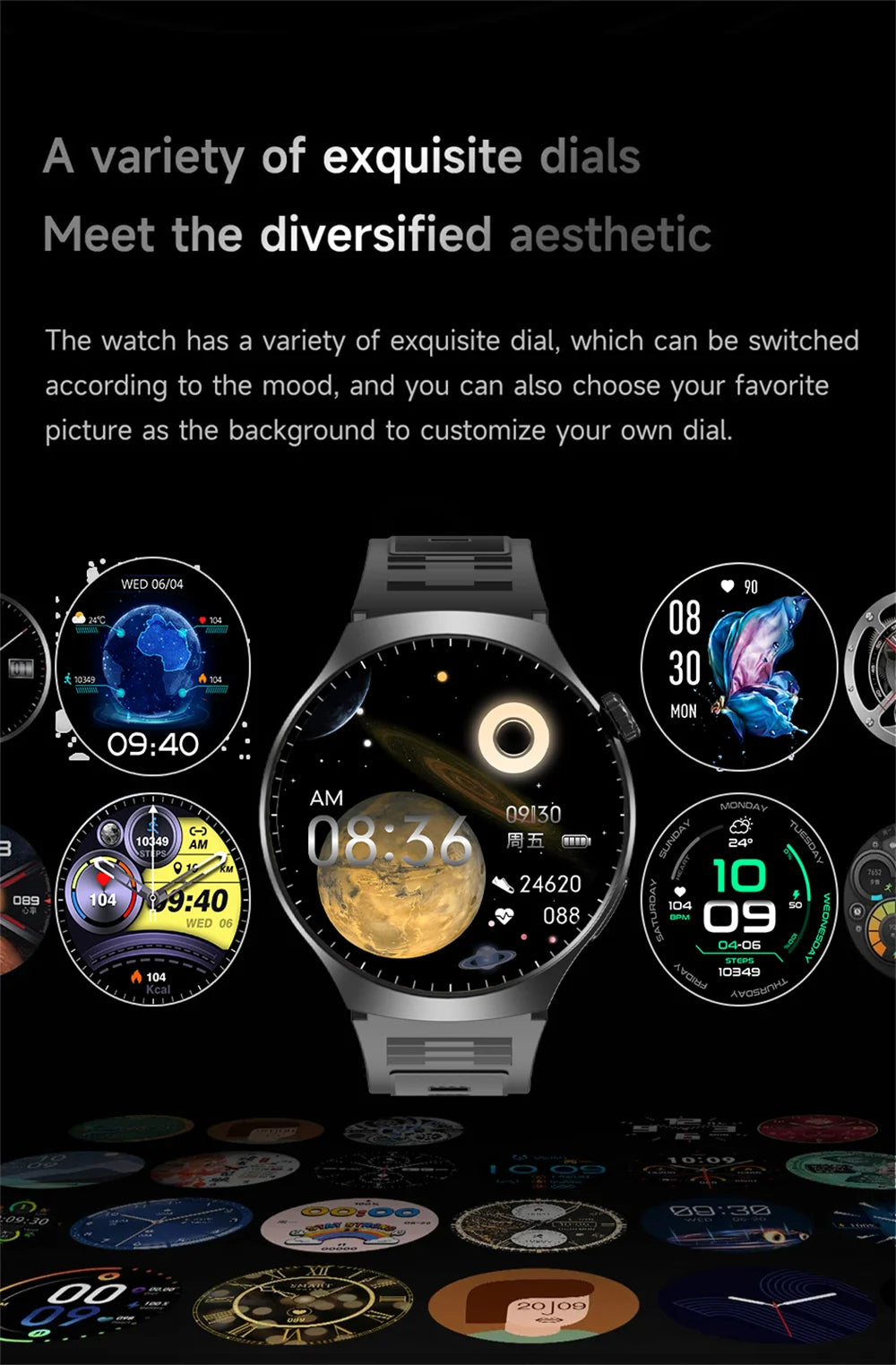 LAXASFIT 2026 New Smart Watch for Men Full Touchscreen Bluetooth Call Sports Fitness Smart Wristwatch Holiday Gift