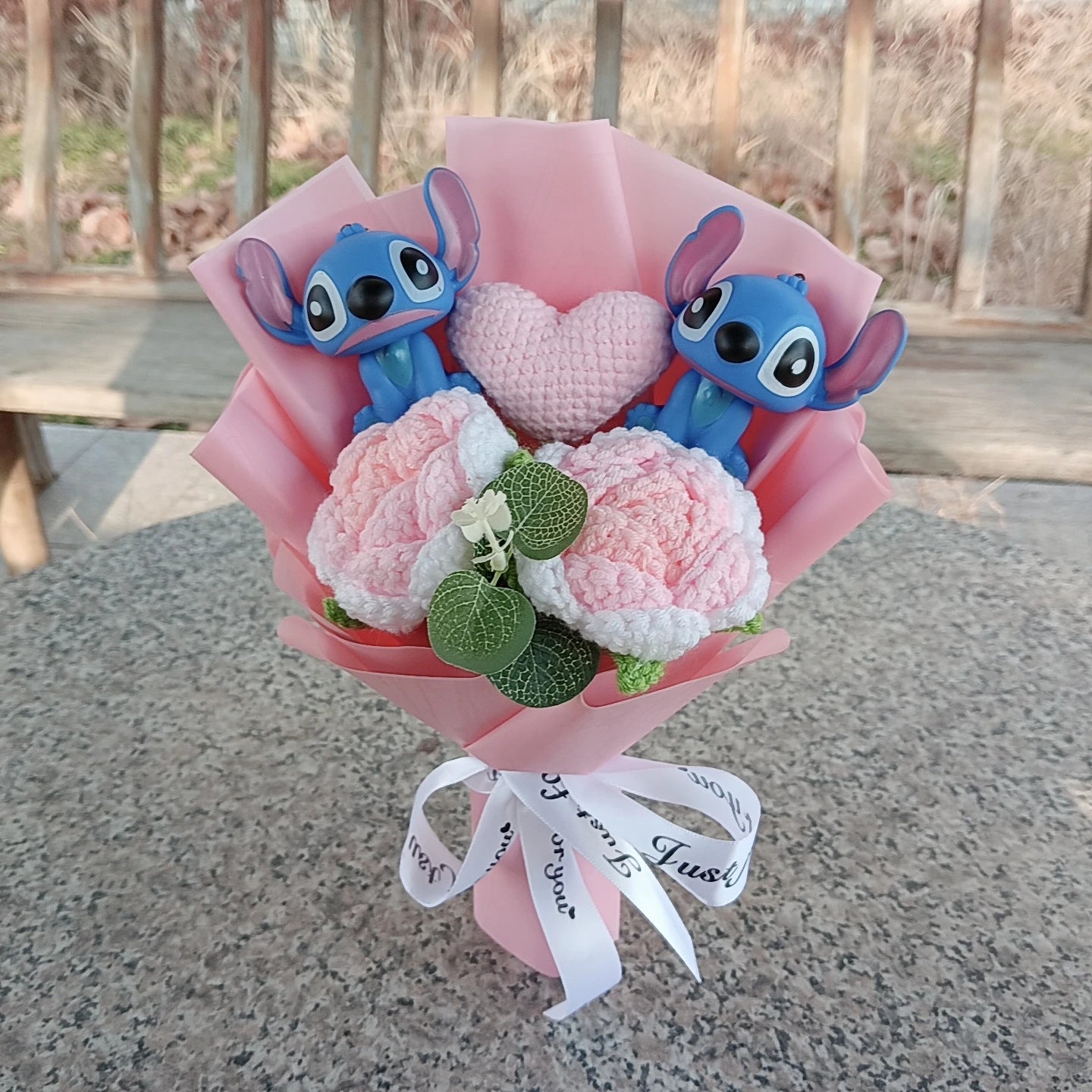 Lilo & Stitch Bouquet Major Holiday Gift PVC Rose Sunflower Anime Stuffed Doll Birthday Girl Valentine'S Christmas Day Girl Gift