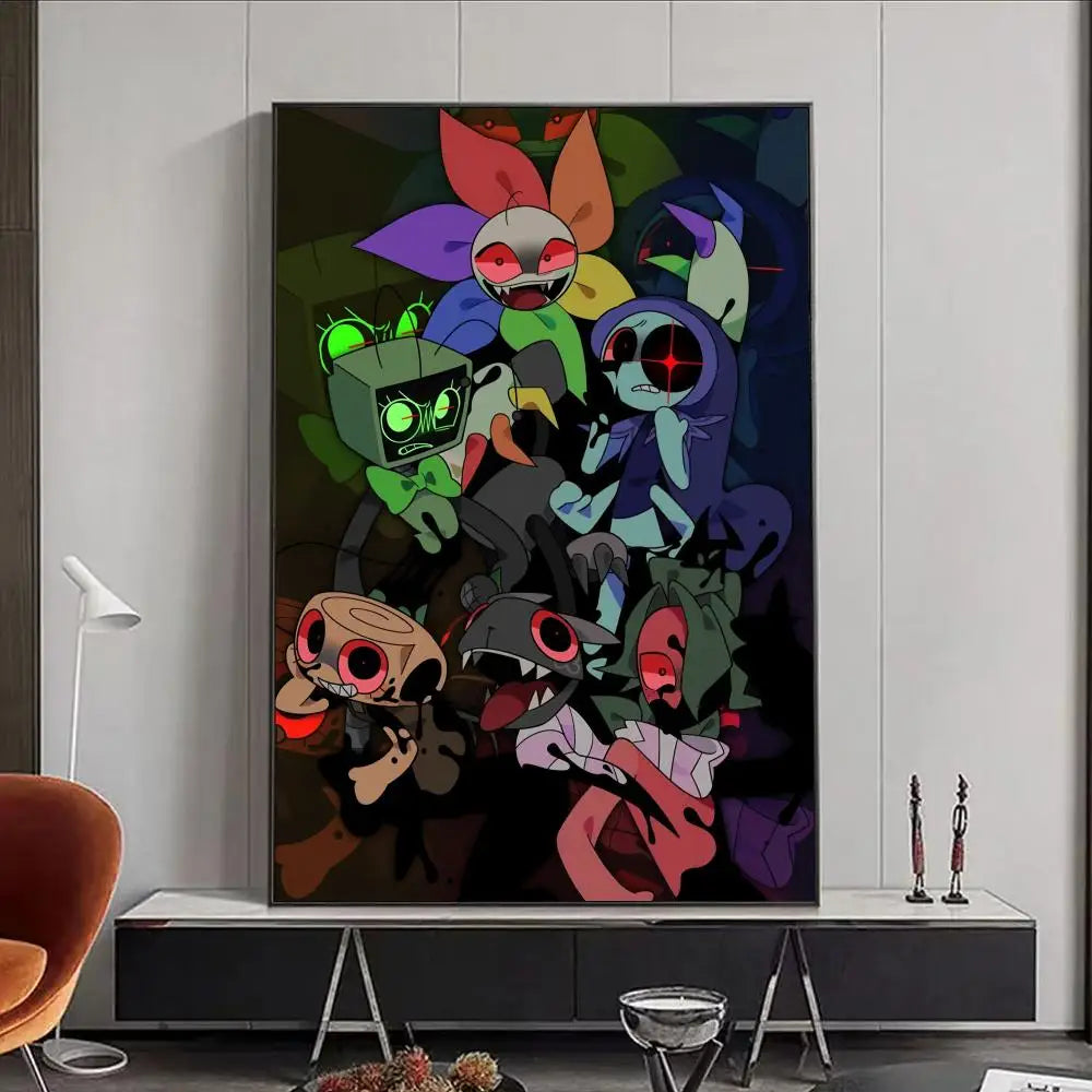 Game D-Dandys World Poster Premium Aesthetic Waterproof Wall Art Sticker for Living Room Or Home Decoration HD Prints Gift