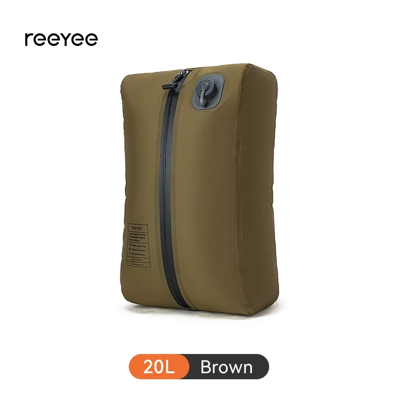 ReeYee Automatic Vacuum Storage Bags for Clothes, Travel Space Saver Bag for Down Jackets & Waterproof Clothing, Sealed Compress