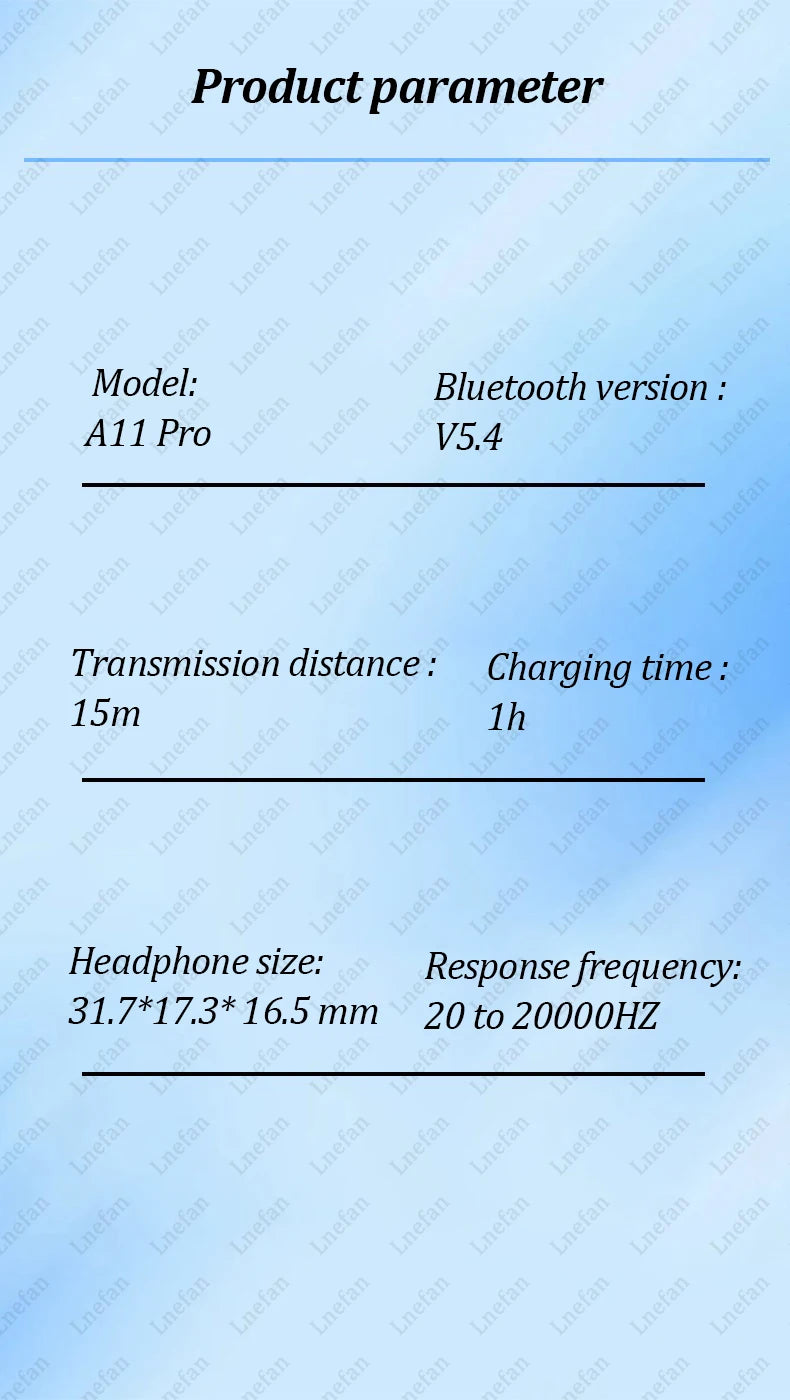 TWS Wireless Earbuds A11 Pro Touch Control LCD Screen Earphone with ENC Noise Cancelling Super Bass Premium Sound Long Battery