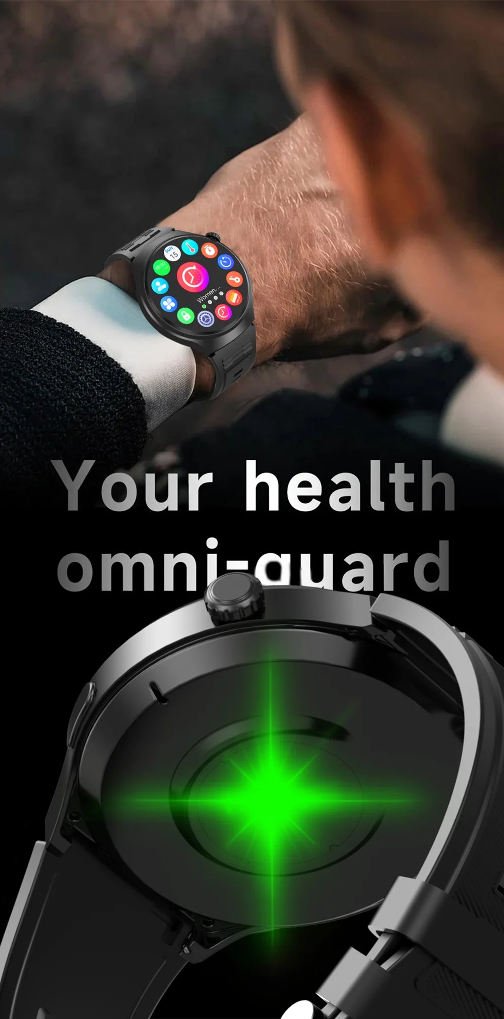 LAXASFIT 2026 New Smart Watch for Men Full Touchscreen Bluetooth Call Sports Fitness Smart Wristwatch Holiday Gift