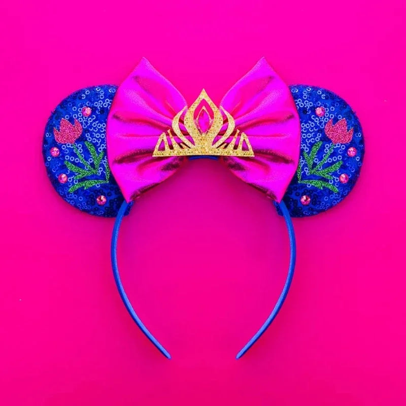 Disney Mickey Mouse Hairbands Frozen Ear Headband for Adults Anna Elsa Snowman Olaf Headwear Women Kids Girls Hair Accessories