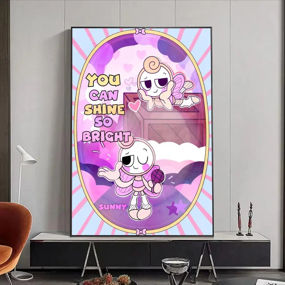 Game D-Dandys World Poster Premium Aesthetic Waterproof Wall Art Sticker for Living Room Or Home Decoration HD Prints Gift