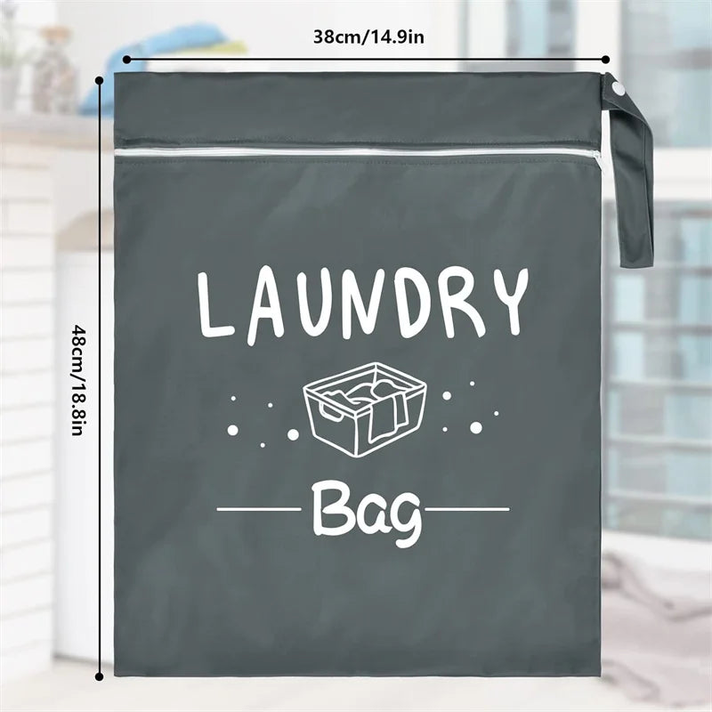 Large Travel Laundry Bag Waterproof Wet Dry Bags for Gym Clothes Swimming Yoga Machine Washable Dirty Clothes Organizer
