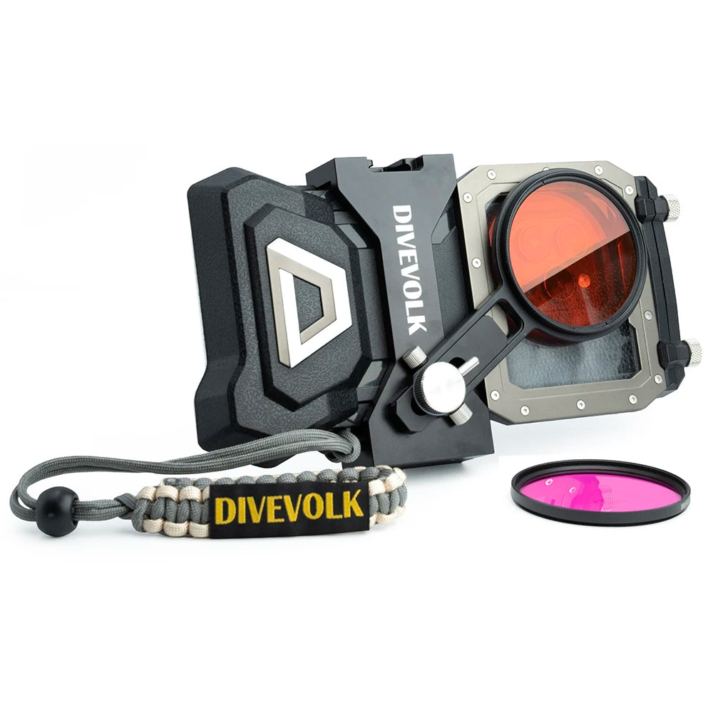 DIVEVOLK SeaTouch 4 MAX Plus Expansion Clamp and Diving Filter Kit  for IPhone and Android Smartphone
