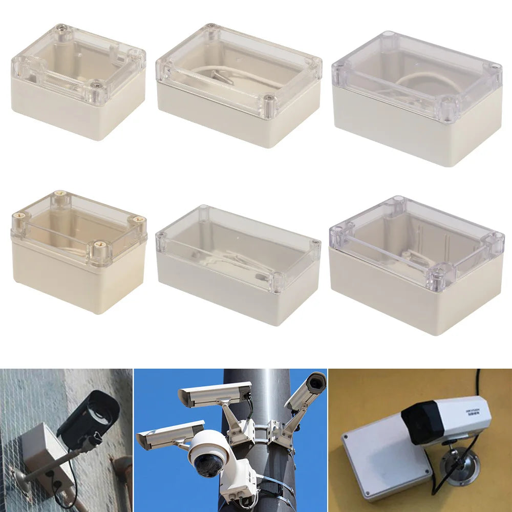 White Waterproof Enclosure Plastic Junction Box Electronic Transparent Cover Instrument Housing Case Electrical Project Boxes