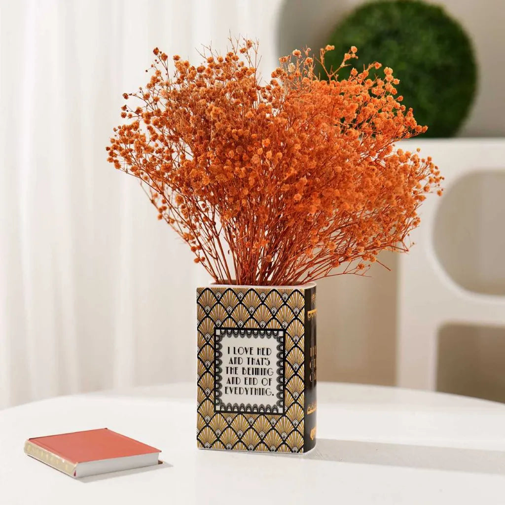 Ceramic Book Vase Pride and Prejudice Cute Bookshelf Decor Unique Gift for Book Lovers Home Interior Wall Shelf Decoration House