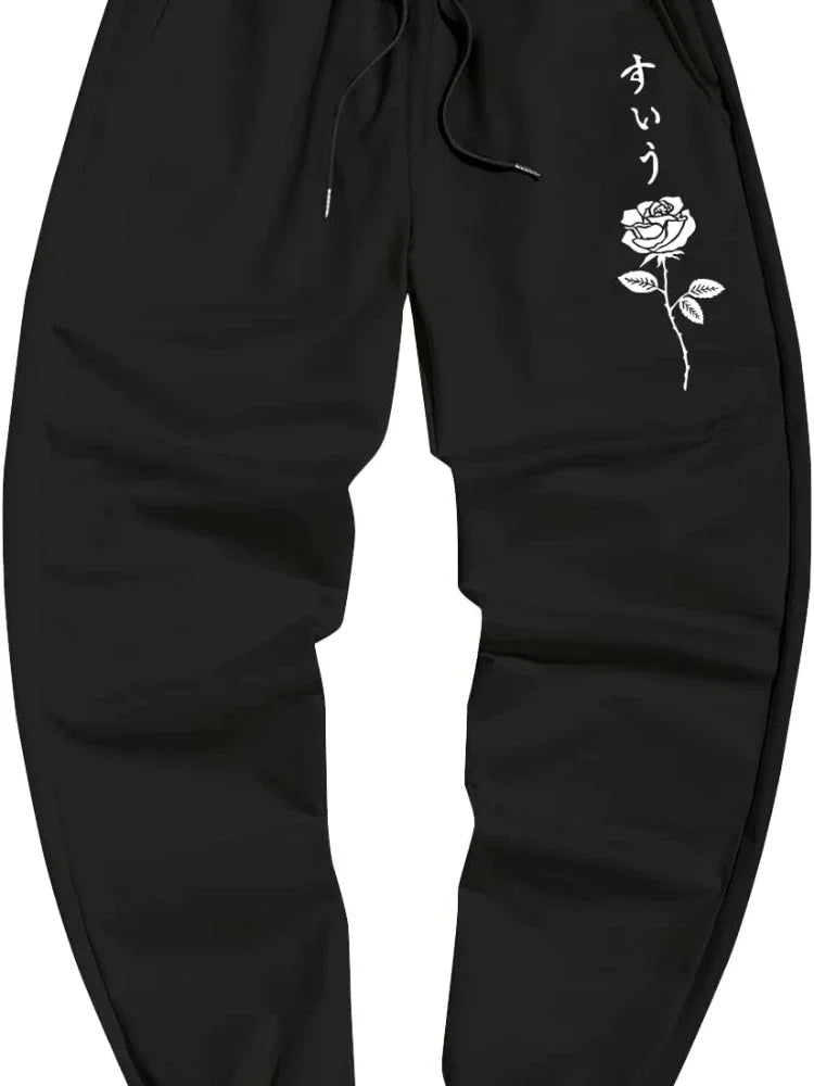 Spring and Summer Daily Commuter Sweatpants Running Sports Pants New Men's Fashionable Dragon Print Loose Trousers S-3XL