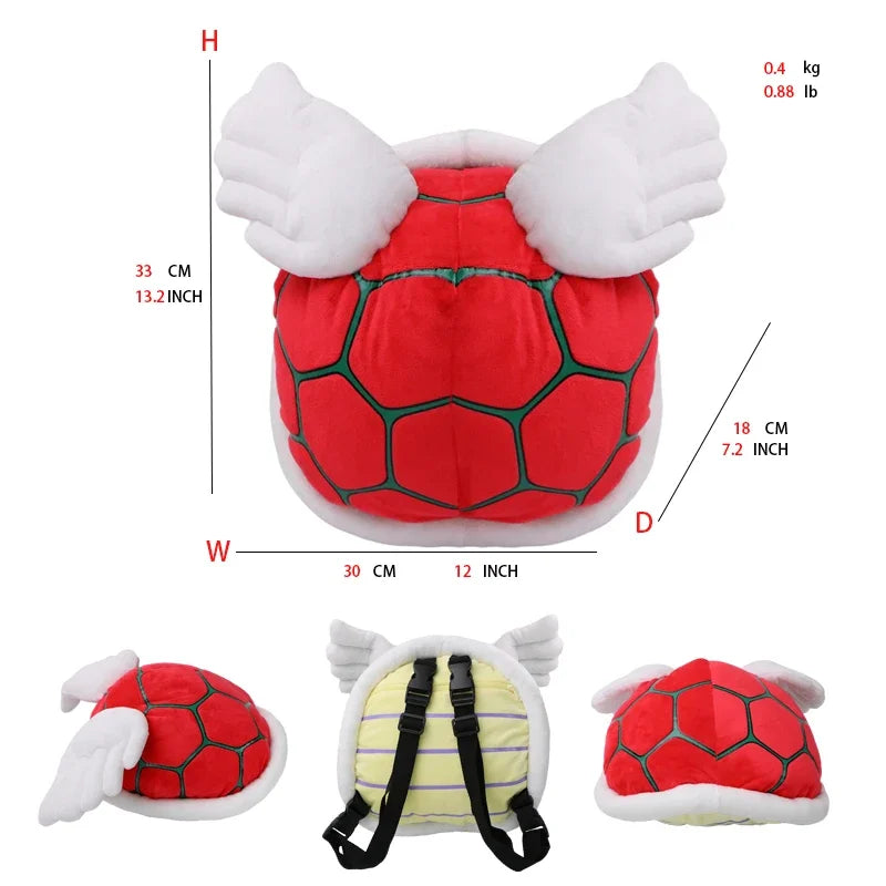 9 Styles Super Mario Plush Backpack Koopa Troopa Bowser Lemmy Yoshi Turtle Shell Stuffed Plushie Toys Cartoon Peluche Dolls Bag