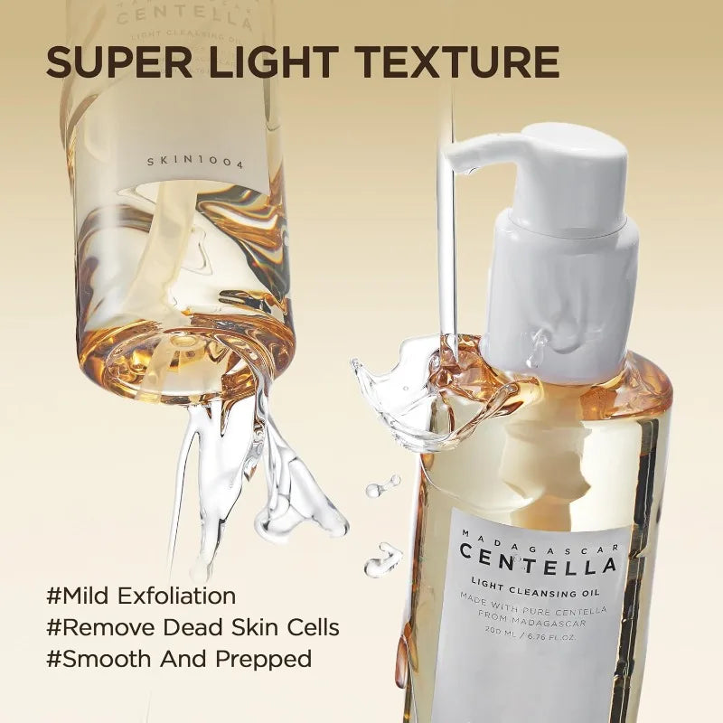 Korean SKIN1004 Skincare Centella 3pcs Set,Toning Toner,Pore Care Light Cleansing Oil,Facail Serum for Soothing Sensitive Skin