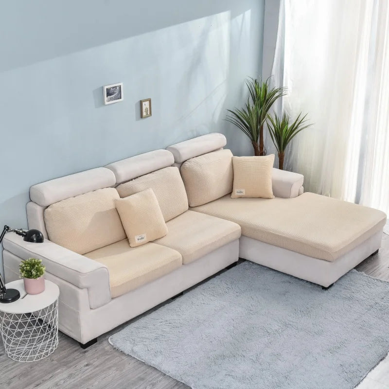 Thicken Elastic Sofa Cover For Living Room Solid Color Furniture Protector Sofa Cushion Cover slipcover Removable Couch Covers