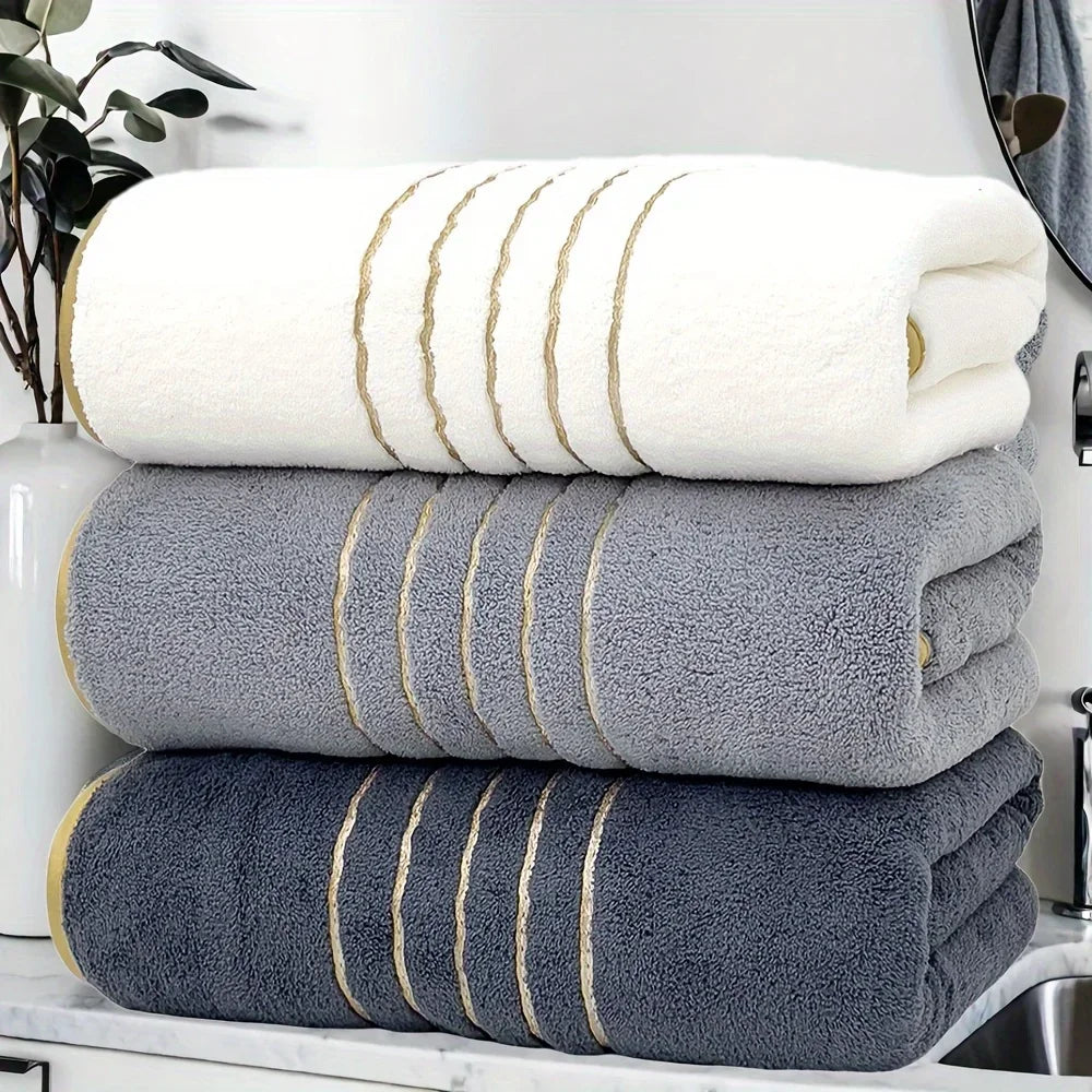 3pcs Ultra-Soft Coral Bath Towel Set Quick-Dry Luxury Spa Gym Towels Large Bath Sheets Lightweight Highly Absorbent