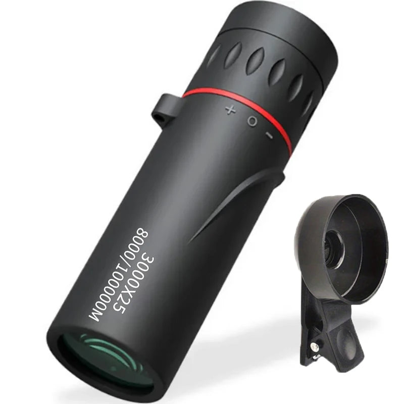 3000x25 monocular zoom HD remote professional monocular, mini portable telescope, suitable for outdoor camping and hunting