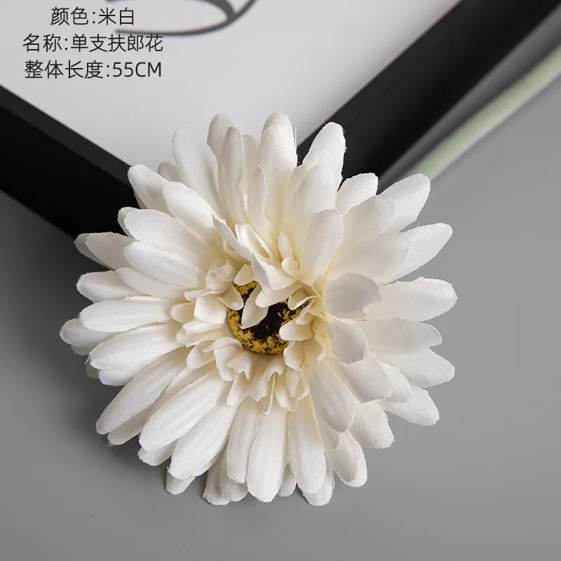 1piece 55cm Artificial Gerbera Flower Branch Wedding Garden Decoration Fake Silk Sunflower Party Home Decoration Accessories