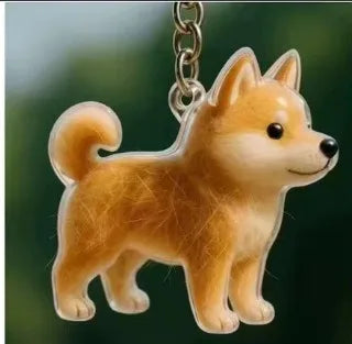 Dog Hair Storage Cute Pendant Keychain Bag Pendant Couple Car Key Chains  Souvenir Collection Gift Pet Hair Memorial Pet Lovers