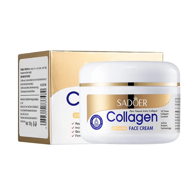 SADOER Collagen Firming Face Cream Moisturizing Hydrating Face Creams Faical Cream Beauty Face Skin Care Products