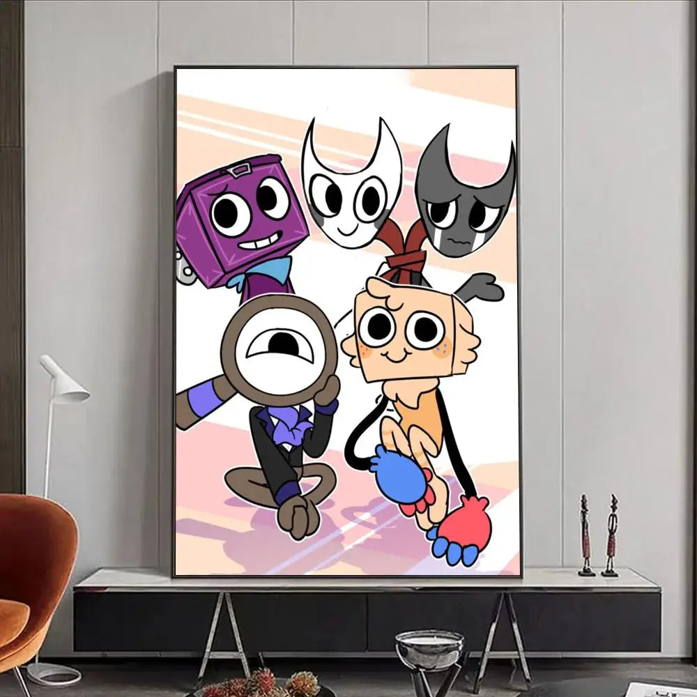 Game D-Dandys World Poster Premium Aesthetic Waterproof Wall Art Sticker for Living Room Or Home Decoration HD Prints Gift