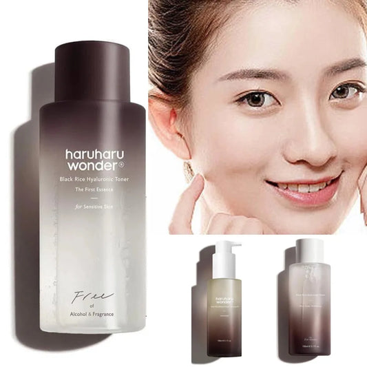 Haruharu Wonder Black Rice Toner Hyaluronic Acid Facial Essence Deep Moisturizing Facial Skin Essence Korean Skin Care Products