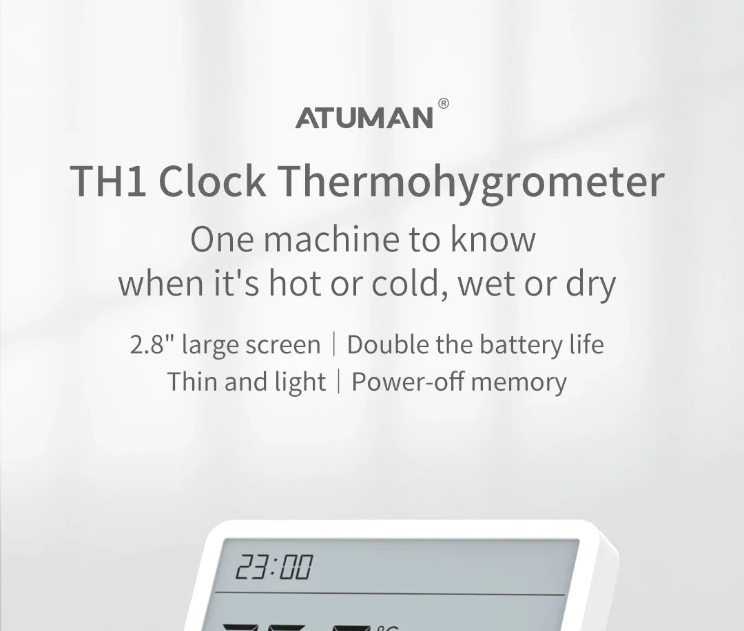 Xiaomi DUKA Atuman LCD Electronic Digital Temperature Humidity Meter Clock Indoor Outdoor Thermometer Hygrometer Weather Sensor