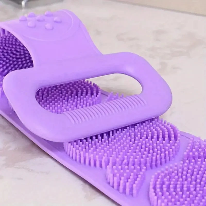 Body Silicone Brush Scrub Body Exfoliating Sponge Brush Bathroom Shower Back Brush Bath Scrub Clean Tool Stain Removal Bath Belt