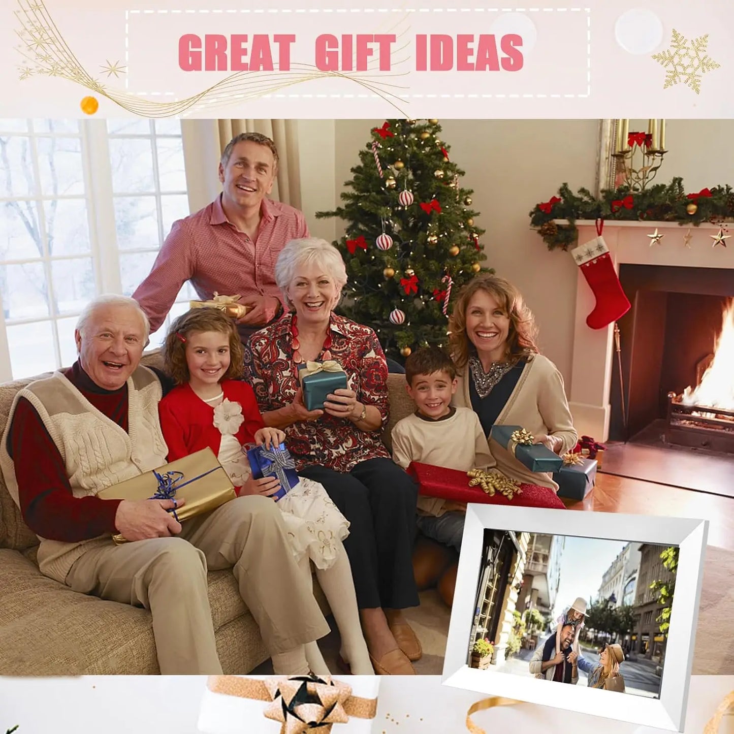 Frameo Digital Picture Frame 10.1 Inch 32GB/64GB Smart WiFi digital photo frame with 1280x800 IPS HD Touch Screen Wall Mountable