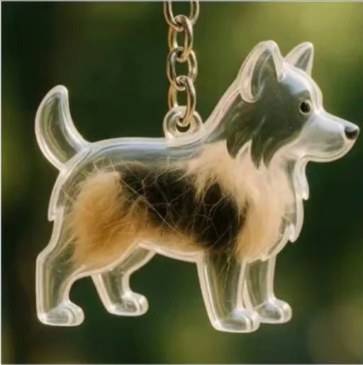 Dog Hair Storage Cute Pendant Keychain Bag Pendant Couple Car Key Chains  Souvenir Collection Gift Pet Hair Memorial Pet Lovers